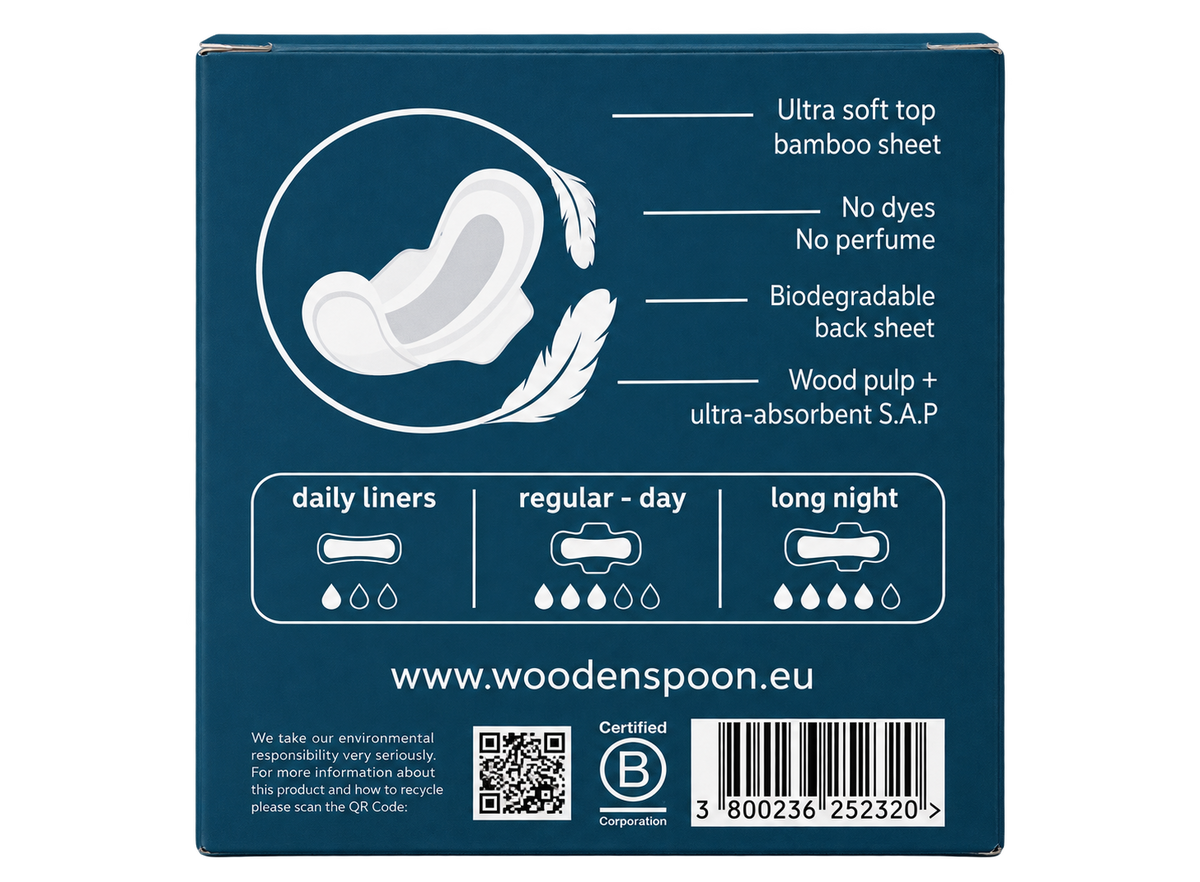 Lunara Biodegradable Bamboo Nacht maandverband