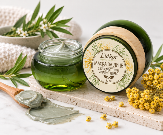 Gezichtsgelmasker met immortelle en tea tree 50 ml